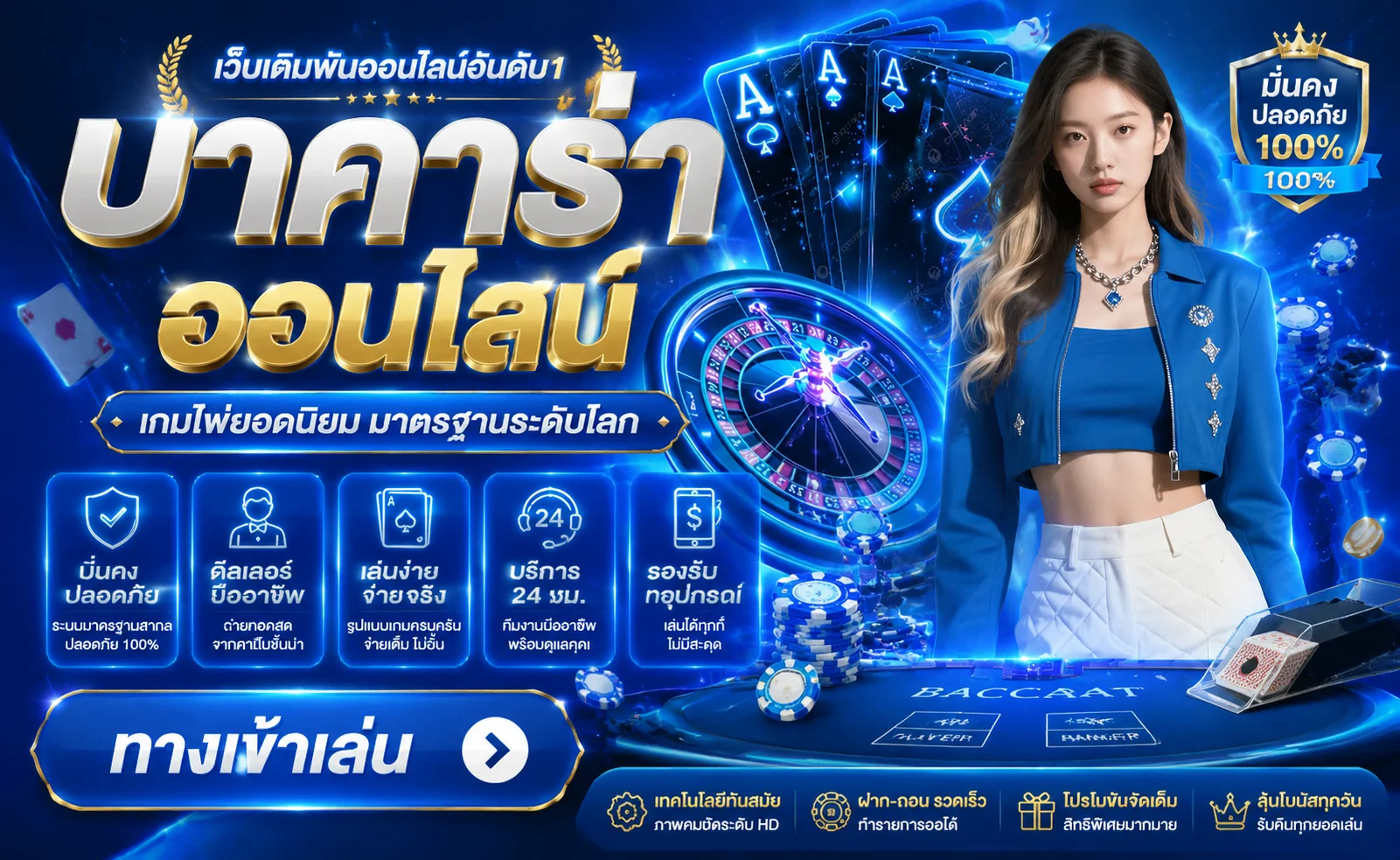 คาสิโนออนไลน์ GTH888 บาคาร่าถ่ายทอดสดจากค่ายชั้นนำ